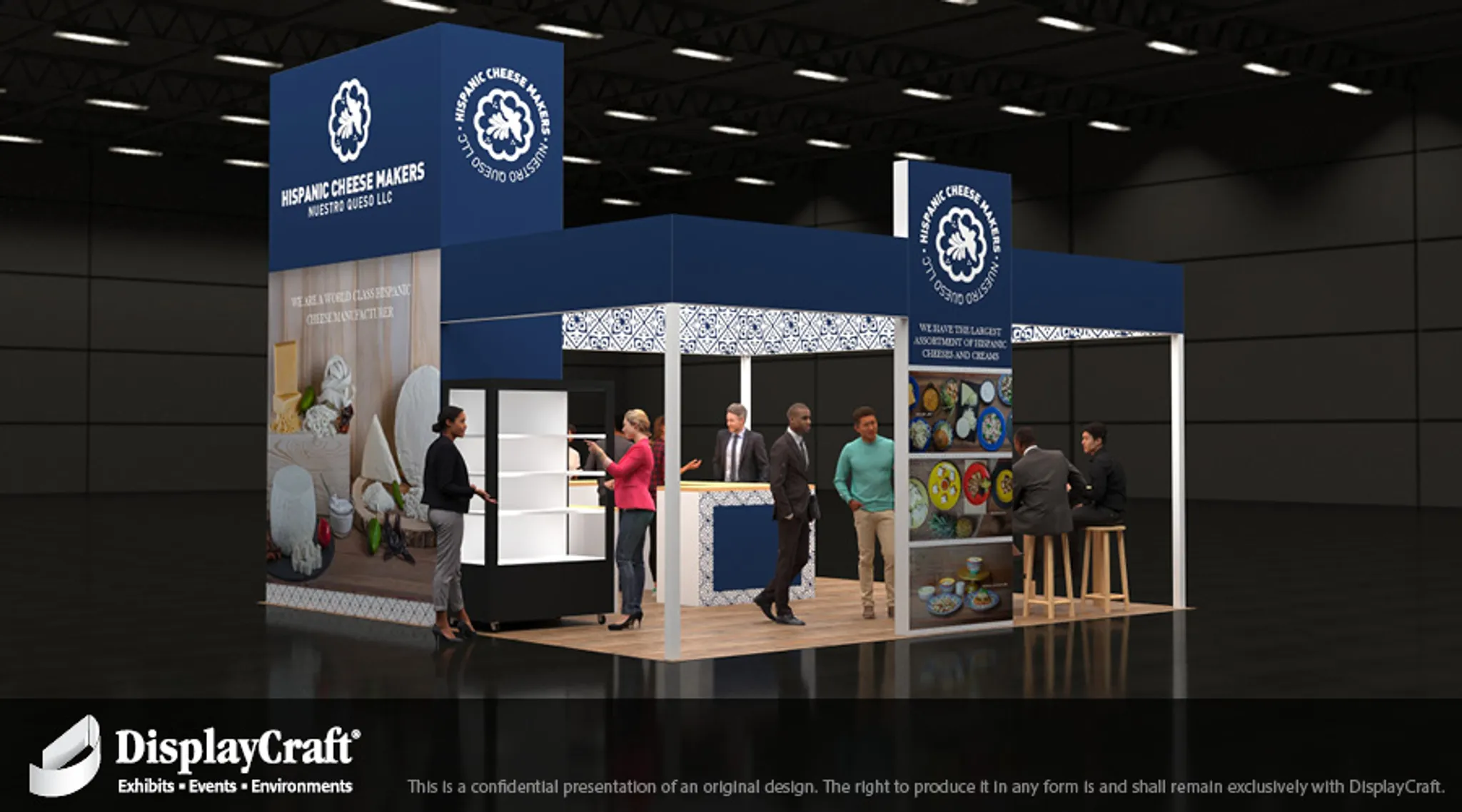 20x20 Isla booth design by DisplayCraft